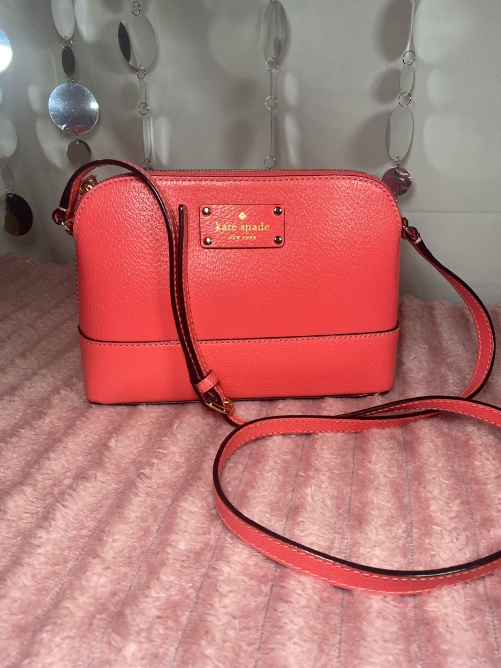 Kate Spade Vibrant Coral Pink New York Hanna Wellesley Crossbody